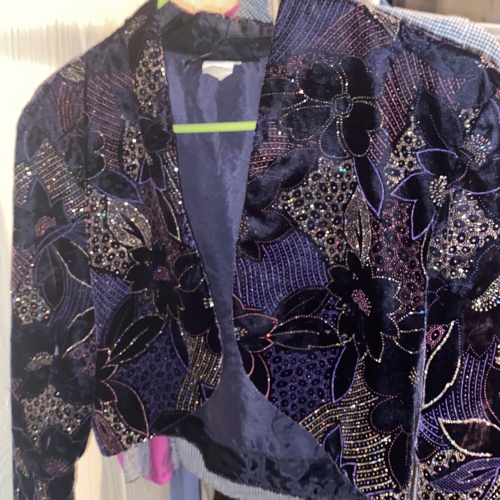 Vintage Jay Jacobs black velvet jacket - Picture 6 of 6